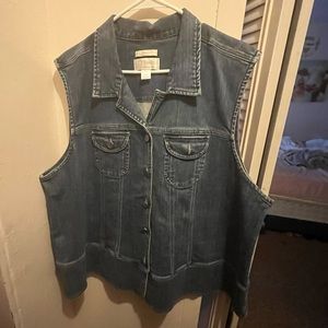 CJ Banks Floral Jean Jacket Size 2x